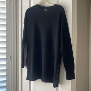Nordstrom Caslon Brand Black Tunic Sweater